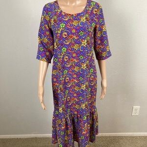 70's Style Retro Flower Boho Dress